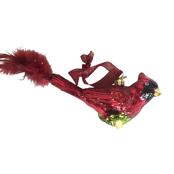 VTG Frontgate Christmas Tree Ornaments Handblown Glass Lot 15 Red & Green Gold - Picture 12 of 16